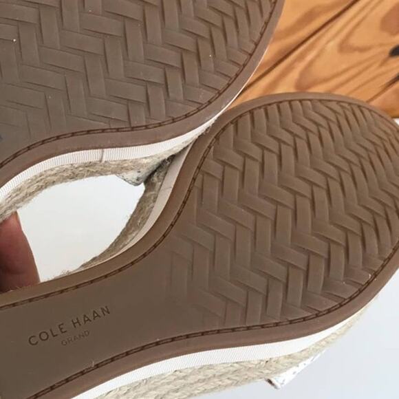 COLE HAAN Cloudfeel Espadrille Open Toe Wedge Sandals - Picture 8 of 9